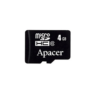 APACER microSDHC Class4 4GB bez adaptera 0510074