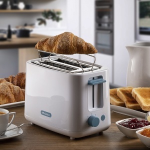 Ariete QUBI, Toster, belo/plavi (157), za 2 parceta, 640-760W - Img 2
