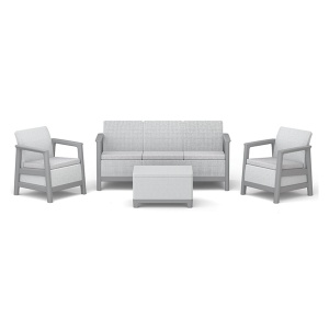 Baštenska garnitura Scandi Linea III sa box stolom siva Keter CU 264041