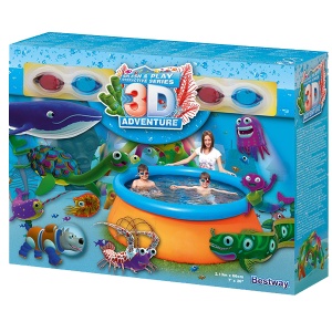 Bazen za decu BESTWAY Splash and play 3D Adventure 213x66 cm 57244 - Img 3