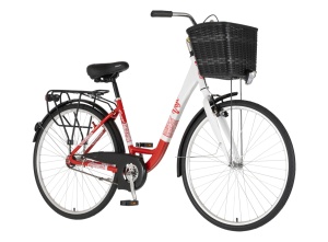 Bicikl 28/17in 155-178cm crveno beli perla Visitor Bloom 1282079