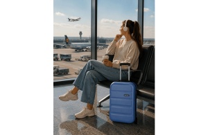 Čvrsti kofer Roll Road Flex ABS 31x40x20cm 33L plava - Img 3