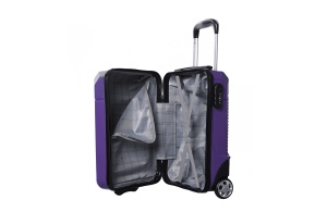 Čvrsti kofer sa točkićima Enova Capri ABS 31x40x20cm ljubičasta - Img 4