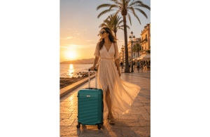 Čvrsti kofer sa točkićima Enova Capri ABS 55cm zelena - Img 7