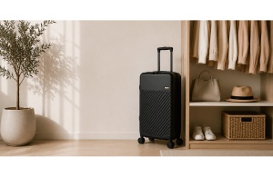 Čvrsti kofer sa točkićima Enova Slim ABS Poliester 37x56x22/11,5cm 41L crna - Img 10