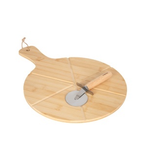 Daska za sečenje sa nožem Bambou 45x32 pizza 042304