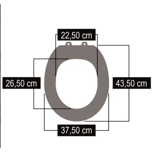 Daska za WC šolju medijapan mahagoni p2 D13441 - Img 2