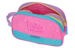 Dečiji neseser sa 2 pregrade Movom Positiv Mind 26x16x10cm roze - Img 3