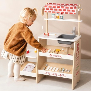 Drvena igračka Mini medicinska klinika set BBO BL-21152 - Img 2