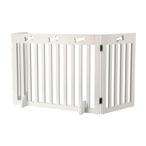 Drvena ograda za pse 82-124x61cm bela Trixie 39456 - Img 2