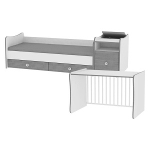 Drveni krevetac Trend Plus White Blue Lorelli 10150400022 - Img 3