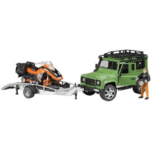 Džip Land Rover sa prikolicom i sankama Bruder 025946 - Img 1