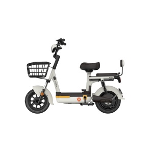 Električni bicikl Yadea Teena 48V 12Ah 240W beli - baterijski gradski bicikl sa korpom