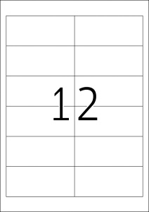 Etikete 96X42,3 A4/12 1/100 bela - Img 2