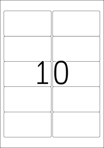 Etikete 96X50,8 A4/10 1/25 removable - Img 3