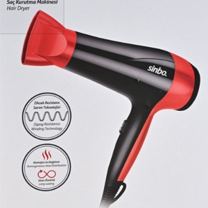 Fen za kosu 2200 W crno-crveni Sinbo SHD-7093 - Img 2