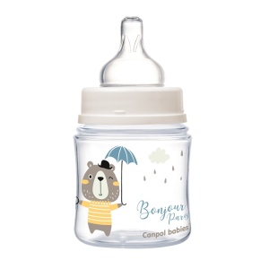 Flašica 120ml Široki Vrat PP Antikolik 0m+ Plava Canpol Babies Bonjour Paris 35/231_blu - Img 2