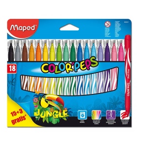 Flomasteri Maped 14+4 Jungle Color Peps M845429-outlet