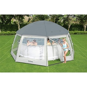 Gazebo-kupola za okrugle bazene 600x600x295cm Bestway 58612 - Img 3