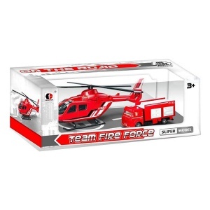 Igračka Set Helikopter i Vozilo Vatrogasci 1817B-1ABCD