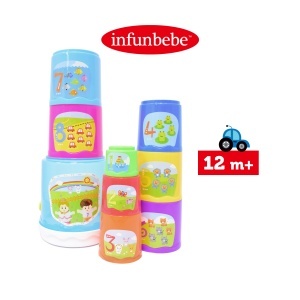 Igračka Za Bebe Zaglavljene Čaše Sa Oblicima 12m+ Infunbebe PL202A - Img 2