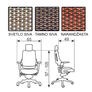 Kancelarijska ergonomska stolica O141 WAU - Img 2