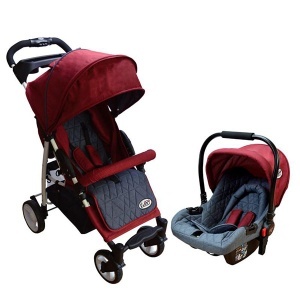 Kolica za bebe duo sistem Puerri A004085 RED-GREY