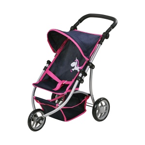 Kolica za lutku Jogger Lio Unicorn teget 59x35,5x63,5cm Knorr 165764