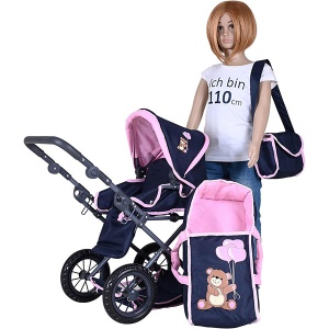 Kolica za lutku Ruby Navy Pink Knorr Toys 631351 - Img 3