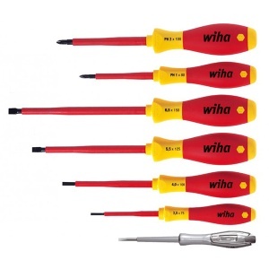 Komplet odvijača VDE SoftFinish 6 kom + ispitivač napona Wiha W00834