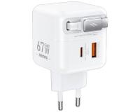 Kućni punjač Remax Dolly GaN 67W USB-A i USB-C beli - Img 2
