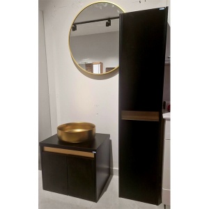 Kupatilski ormarić vertikala konzolna 35x160cm polica Lux Dubai Nero 301275