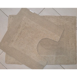 Kupatilski set 2u1 sa dva lica Square 50x70 i 50x50 krem 005-1 - Img 2