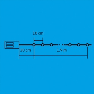 Lampice za jelku sa 20 toplo belih mikro LED dioda Home ML23/WW - Img 3