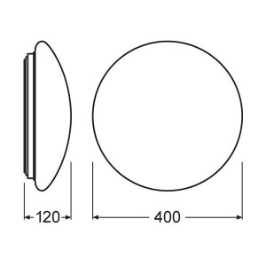 LED plafonjera senzor pokreta 40cm 24W 4000K IP44 Osram O18121 - Img 2