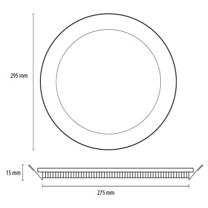 LED ugradna panel lampa 24W dnevno svetlo Prosto LUPS-O24/W - Img 2