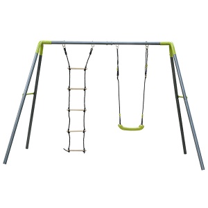 Ljuljaška za dvorište 264x137x178cm metalna sa penjalicom Lemon LM-B018