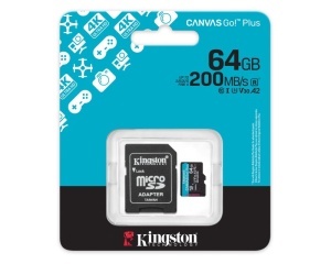 Memorijska kartica MicroSDXC 64GB Canvas Go Plus Kingston UHS-I U3 V30 A2 200MB/s sa adapterom (SDCG4/64GB) - Img 4