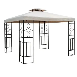 Metalni baštenski paviljon Gazebo 3x3m beli Lemon 22-0075 - Img 2