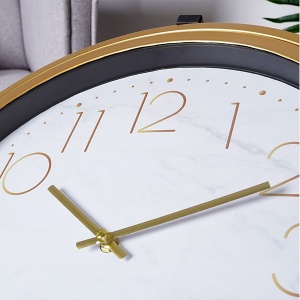 Metalni stočić sa ugrađenim satom 42x40cm Vilde 569726 - Img 3