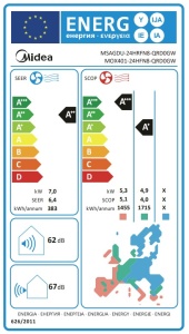 MIDEA KLIMA UREĐAJ INVERTER MSAGDU-24HRFN8 + WIFI - Img 3
