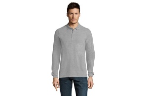 Muška polo majica sa dugim rukavima grey melange Winter Ii 3xl 311.353.74.3XL