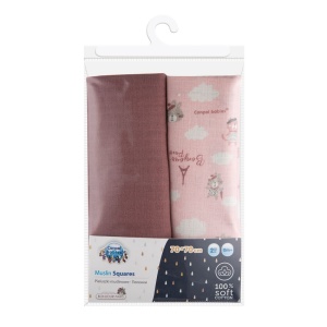 Muslin Pelena 70x70cm 2 Komada Roze Canpol Babies Bonjour Paris 26/901_pin - Img 2