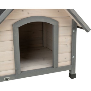 Natura kućica drvena za pse M 77 × 82 × 88 cm siva