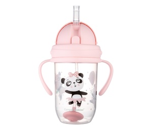 Neprosipajuća Sportska Šolja Sa Slamcicom 270ml Non-spill Roze Canpol Babies Exotic Animals 56/606_pin