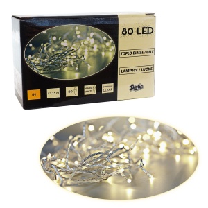 Novogodišnje lampice LED bele 80 komada B-O 52-104000