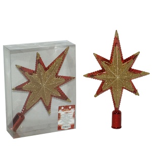 Novogodišnji ukrasi Vrh crveni 28cm 51-893000