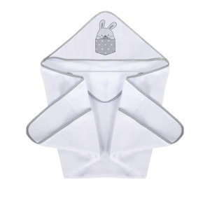 Peškir za bebe Little Bunnies Grey Klups H341T