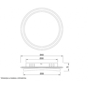 Plafonjera Vesta 524 36W 3000/4500/6000K Zlato 201716 - Img 2