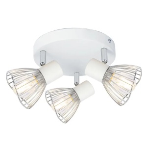 Plafonska Lampa Bela Hrom 1 3x40W E14 Fly 15123